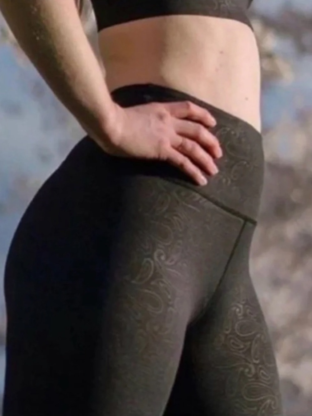 ZYIA Black Paisley Print Leggings - NEW!